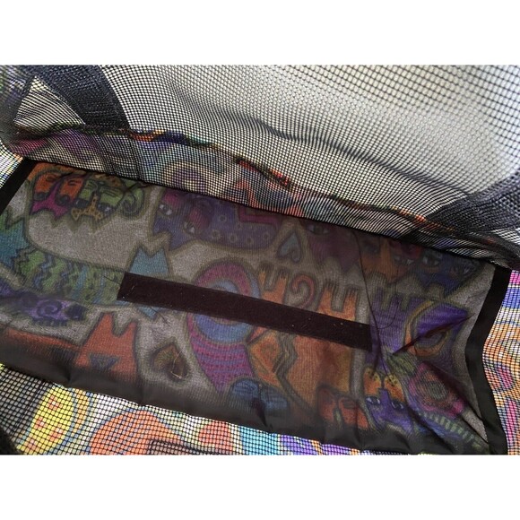 NEW w TAGS Laurel Burch Art Cat/Sm Dog Carrier Soft Top Tote Fabric Mesh Bag - Picture 9 of 11